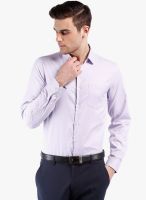 Mark Taylor Lavender Solid Slim Fit Formal Shirt