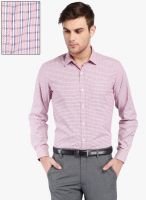 Mark Taylor Pink Checks Slim Fit Formal Shirt