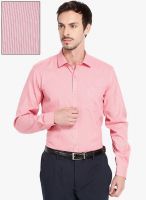 Mark Taylor Red Striped Slim Fit Formal Shirt