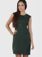 Mineral Olive Colored Solid Shift Dress