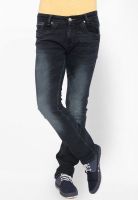 Mufti Washed Black Regular Fit Jeans