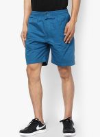 Okane Solid Blue Shorts