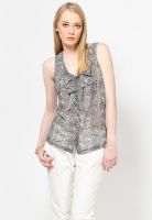 Only Snake Skin Print Sleeveless Shirt