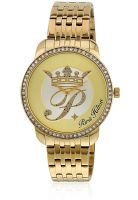 Paris Hilton H Ph13240Jsg/04M Golden Analog Watch