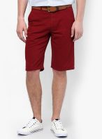 Peter England Maroon Shorts