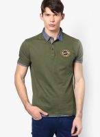 Phosphorus Olive Solid Polo T-Shirt