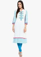 Prakhya Light Blue Embroidered Kurta