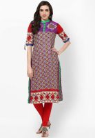 Prakhya Purple Printed Kurta