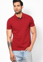 Proline Red Solid Polo T-Shirts