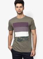 Quiksilver Olive Round Neck T-Shirt