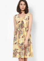 Rain & Rainbow Cotton Yellow Dress