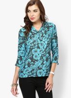 Raindrops Blue Printed Kurtis