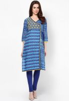 Rangmanch By Pantaloons Blue Cotton Kurta