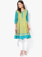 Rangmanch By Pantaloons Blue Printed Kurtas