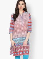 Rangmanch By Pantaloons Cotton Blue Kurta