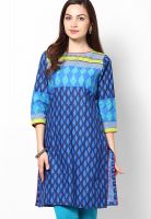 Rangriti Blue Printed Kurtis