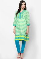 Rangriti Green Printed Kurtis