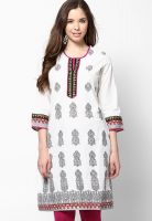 Rangriti Off White Printed Kurtis