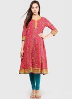 Rangriti Pink Printed Kurtas