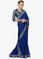 Roop Kashish Blue Printed Saree