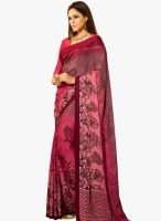 Roop Kashish Maroon Printed Saree