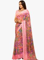 Roop Kashish Pink Printed Saree