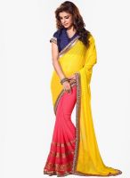 Roop Kashish Yellow Embroidered Saree