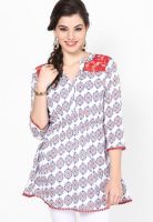 Sangria Maroon Printed Kurtis