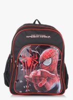 Simba 16 Inches Spiderman Black Spider Black School Backpack