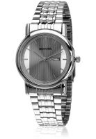 Sonata 7987SM02 Silver/Silver White Analog Watch