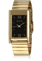 Sonata ND7095YM01 Gold/Black Analog Watch