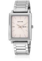 Sonata Nf7078Sm05 Silver/White Analog Watch