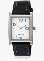 Sonata Ng7925sl04a Black/White Analog Watch