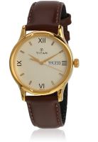 Titan Karishma ND1580YL05-DB805A Brown/White Analog Watch