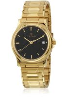 Titan Ne389Ym19 Golden/Black Analog Watch