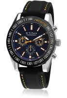 Titan Octane 9491Kp01J Black/Blue Chronograph Watch