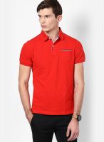 Tommy Hilfiger Red Half Sleeve Polo T Shirt