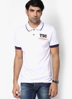 Turtle White Solid Polo T-Shirts
