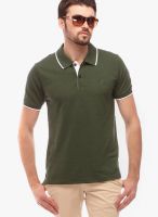 Urban Nomad Green Solid Polo T-Shirts