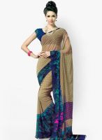 Vaamsi Beige Printed Saree