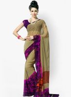 Vaamsi Beige Printed Saree