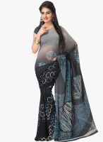 Vaamsi Black Printed Saree