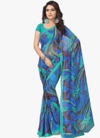 Vaamsi Blue Printed Saree