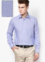 Van Heusen Blue Check Regular Fit Formal Shirt