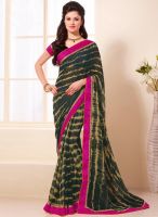 Vishal Black Printed Saree