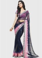 Vishal Blue Printed Saree