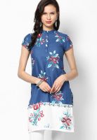 W Blue Printed Kurtis