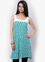 W Green Printed Kurtis