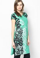 W Green Printed Kurtis