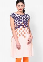 W Peach Printed Kurtis